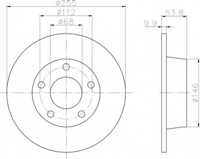 HELLA PAGID 8dd355107351 -  Тормозной диск